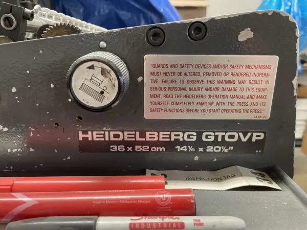 1988 Heidelberg GTO 52 4 color Perfector with Dryer - Image 10