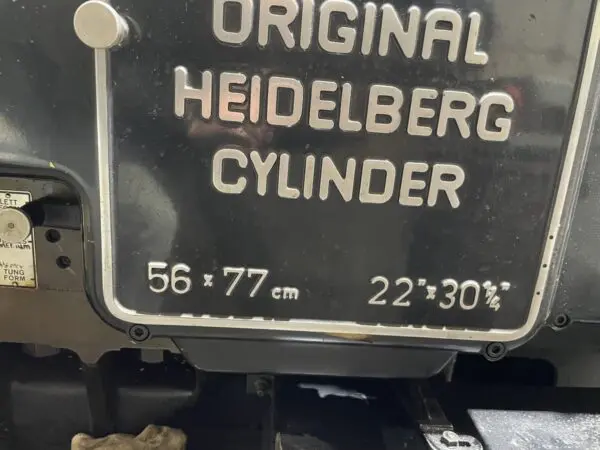 Heidelberg Cylinder 22 x 30