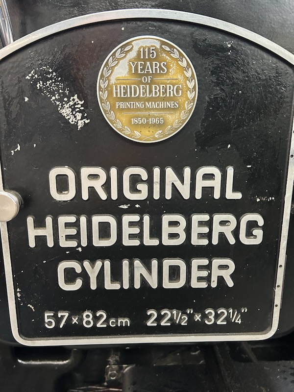 1965 Heidelberg Cylinder 22x32